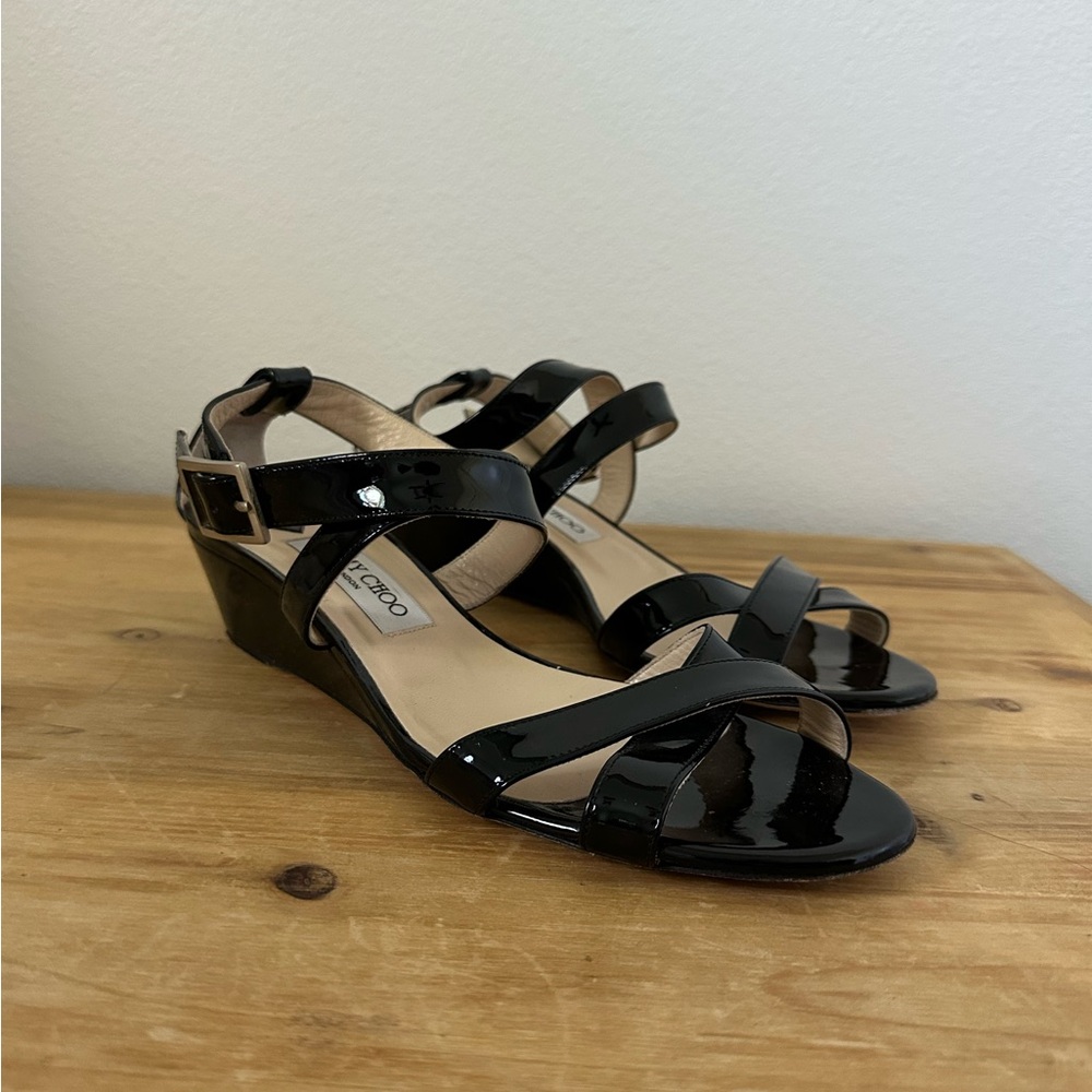Jimmy Choo Black Wedge Shoes